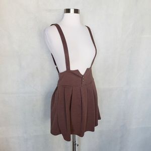 🌘SOLD🌒 modcloth high waisted suspenders skater skirt